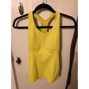 Adorable lululemon X-back yellow top